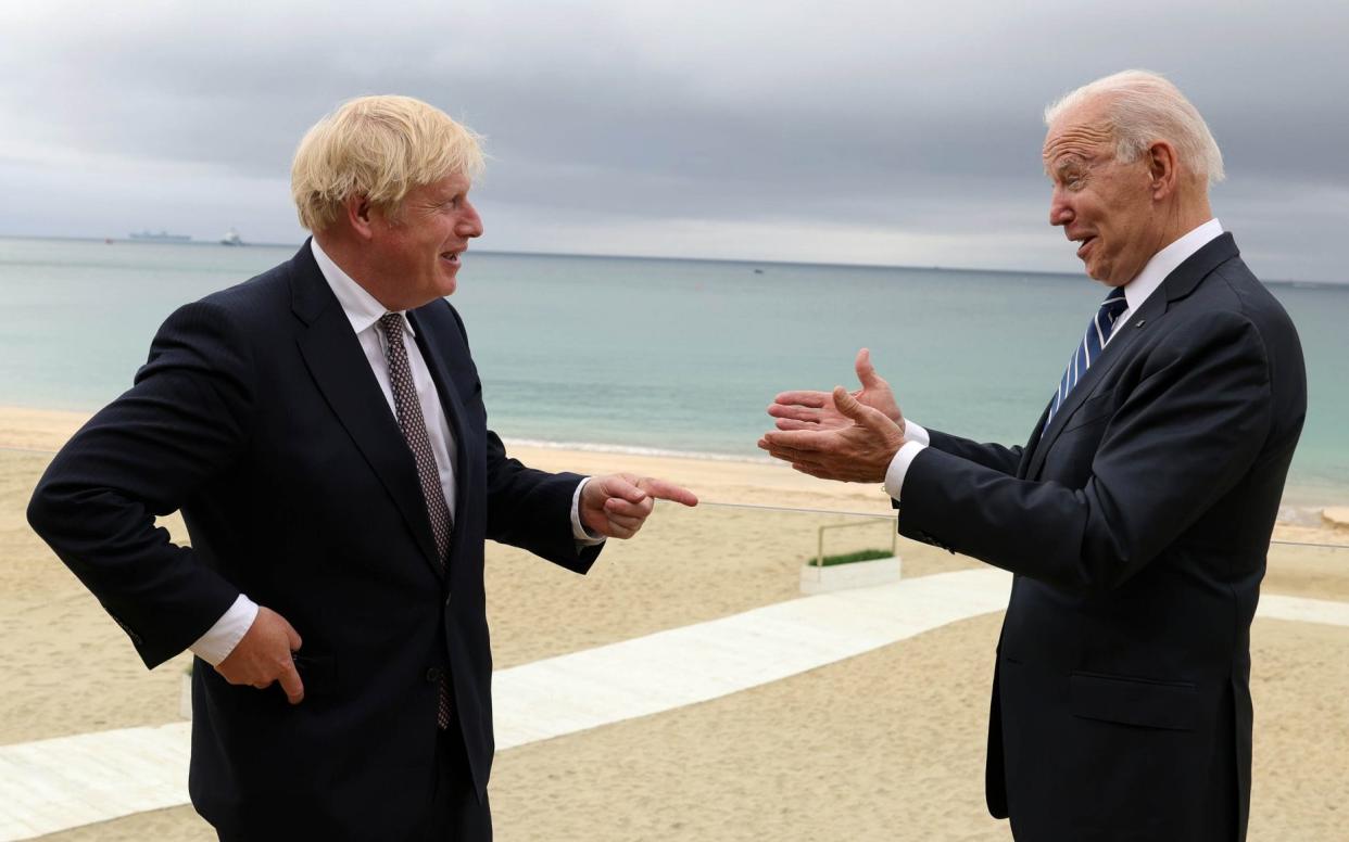 boris johnson and Joe Biden - Anadolu