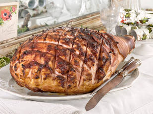 Quince-glazed ham