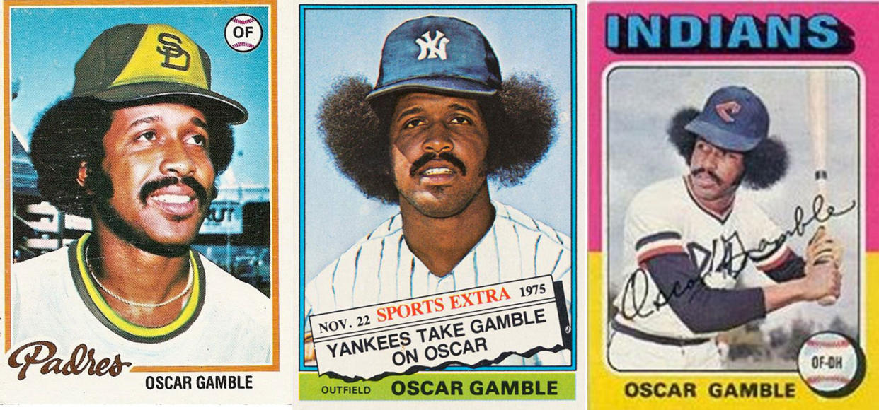 Oscar Gamble’s baseball cards were always a good find.