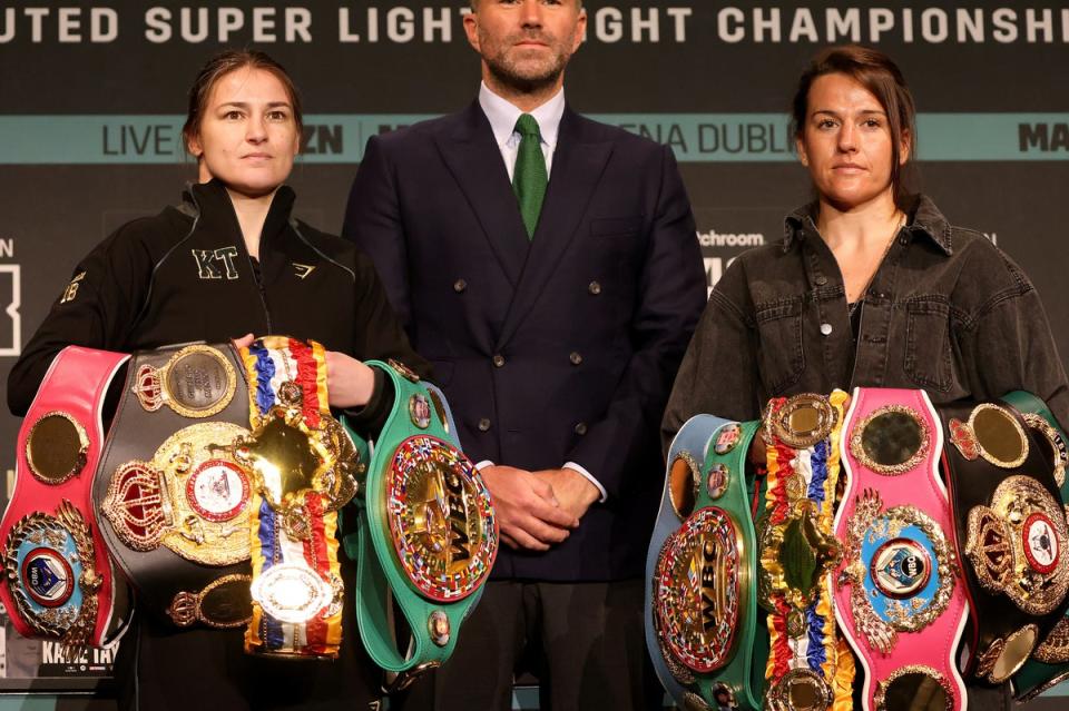 Katie Taylor and Chantelle Cameron are both undisputed world champions (AP)