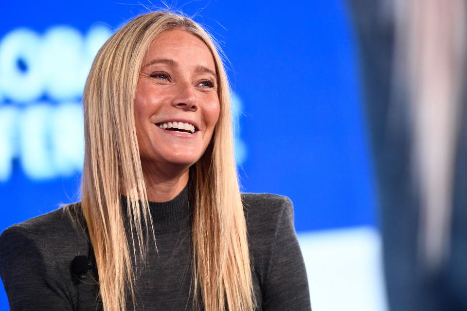 Gwyneth Paltrow, US actress and founder and CEO of Goop, speaks during the Milken Institute Global Conference in Beverly Hills, California on May 4, 2022. (Photo by Patrick T. FALLON / AFP) (Photo by PATRICK T. FALLON/AFP via Getty Images)