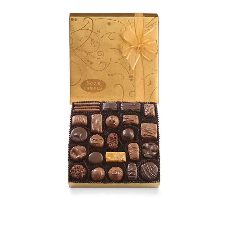 Gold Fancy Chocolate Box