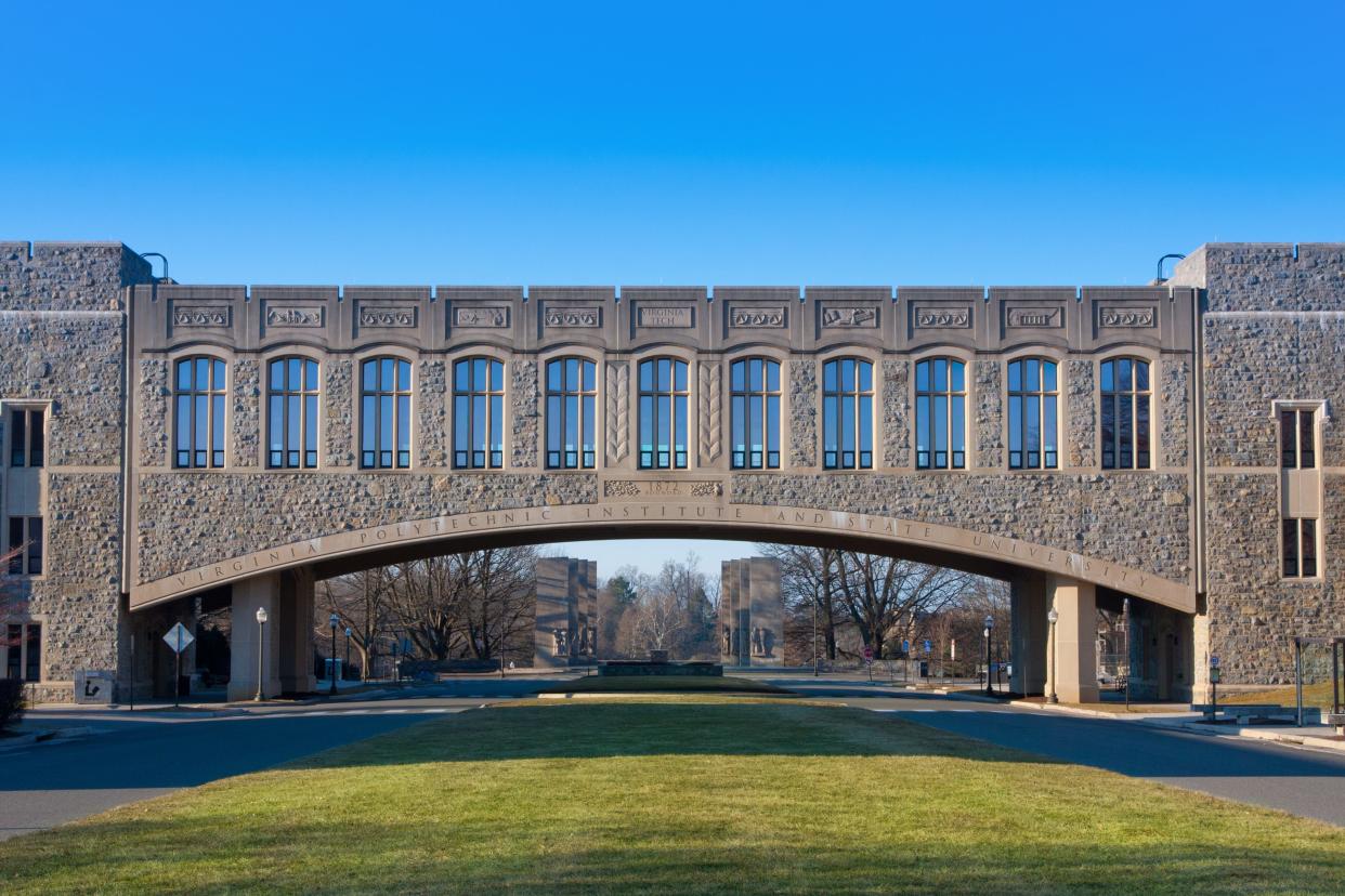 Torgersen Hall and bridge to Newman Library at the campus of Virginia Tech in Blacksburg, Va. Oransi opened a factor in nearby Radford, Va., hoping to utilize the talents of graduates from Virginia Tech and other local colleges.