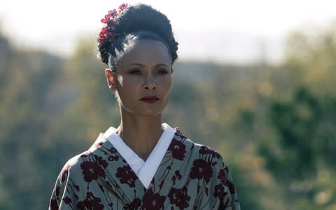 Thandie Newton as Maeve Millay, in last week's jaunt to Shogun World - Credit: HBO/Sky
