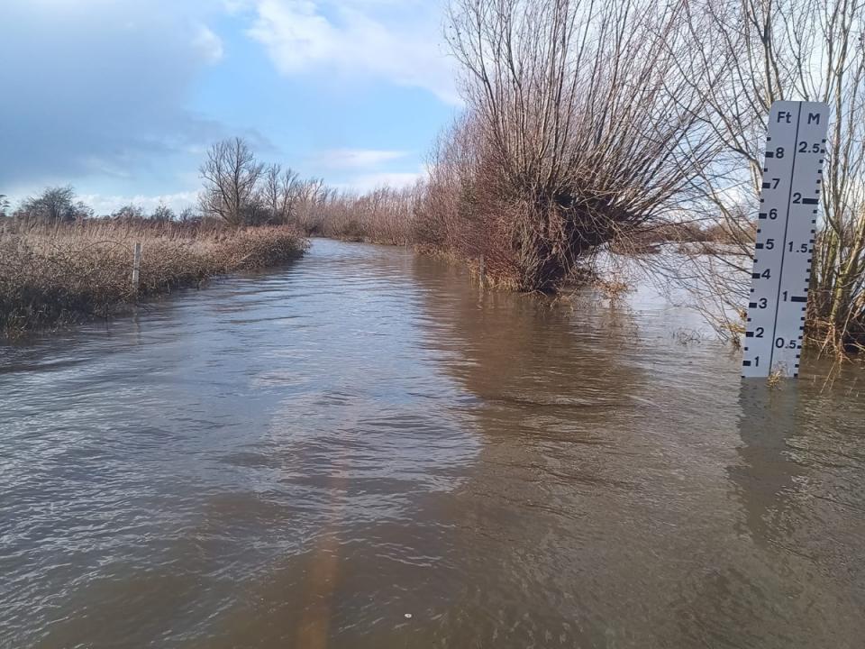 The road has set a new record for flooding. (SWNS)