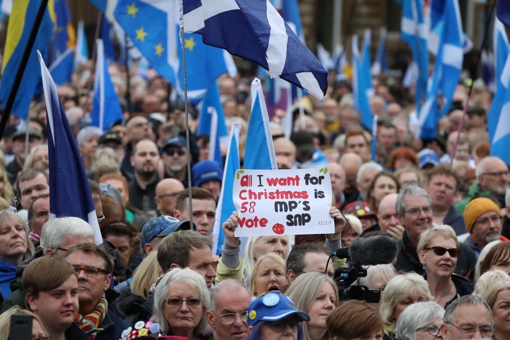 The agreement forecasts indyref2 before the end of 2024 (Andrew Milligan/PA) (PA Archive)