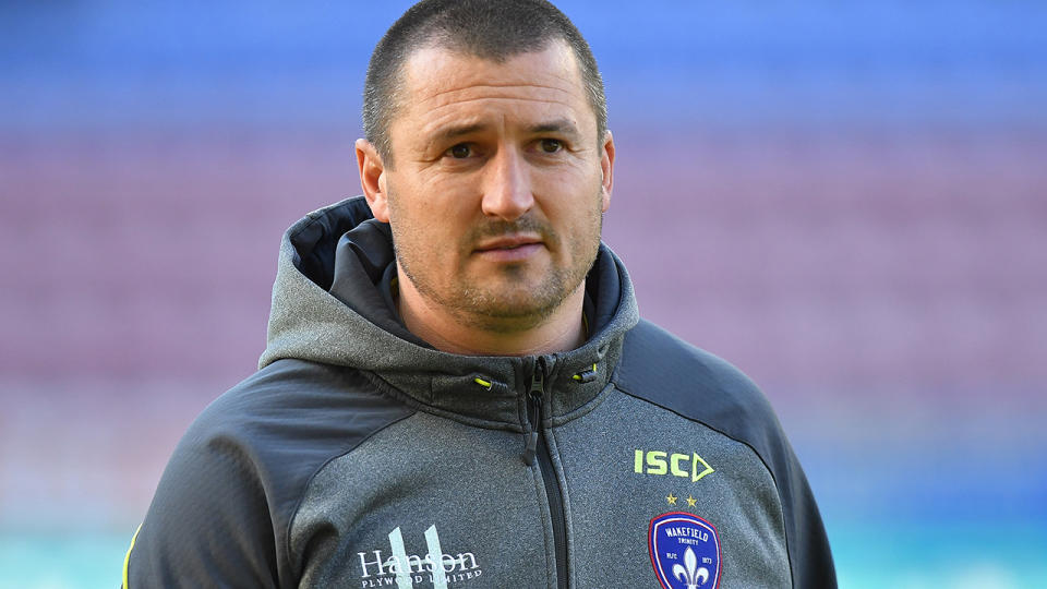 Chris Chester, pictured here before the Super League clash between Wigan Warriors and Wakefield Trinity in 2019.