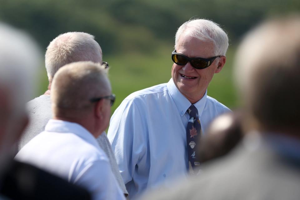 Sen. Peter Courtney attends the grand opening celebration for the Peter Courtney Minto Island Bridge at Riverfront Park on Aug. 2, 2017.