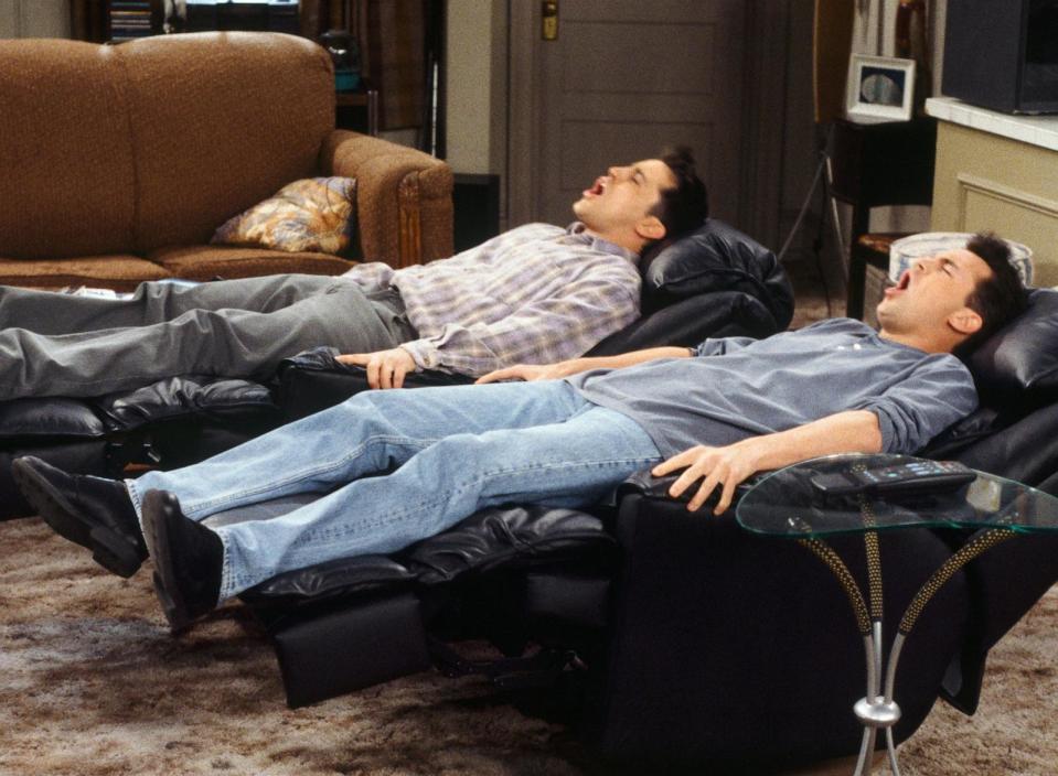 PHOTO: Matt LeBlanc as Joey Tribbiani and Matthew Perry as Chandler Bing in an episode of Friends. (NBCUniversal via Getty Images)