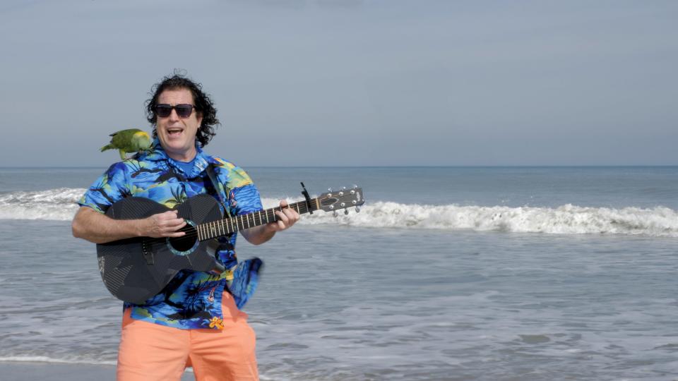 West Melbourne trop rock singer-songwriter John McDonald launched his new album, "Beach More, Worry Less," with a concert in July 29 at CWTheaters West Melbourne 15.