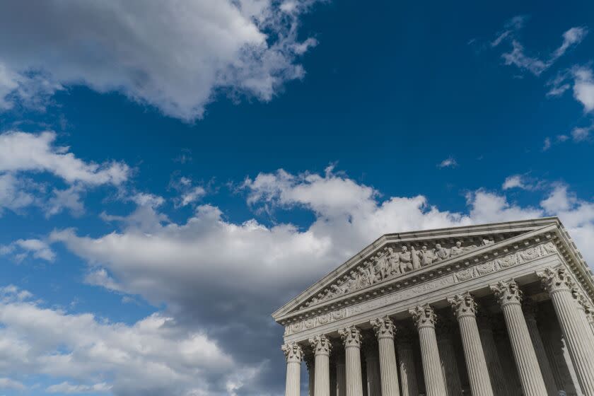 WASHINGTON, DC - FEBRUARY 10: The Supreme Court of the United States building, photographed on Thursday, Feb. 10, 2022 in Washington, DC. (Kent Nishimura / Los Angeles Times)