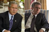 Dick Cheney war Vizepräsident unter dem früheren US-Präsidenten George W. Bush (links) - im Film "Vice" (2018) von Sam Rockwell verkörpert. Auch er war für den Oscar nominiert: als bester Nebendarsteller. (Bild: Universal / Getty Images)