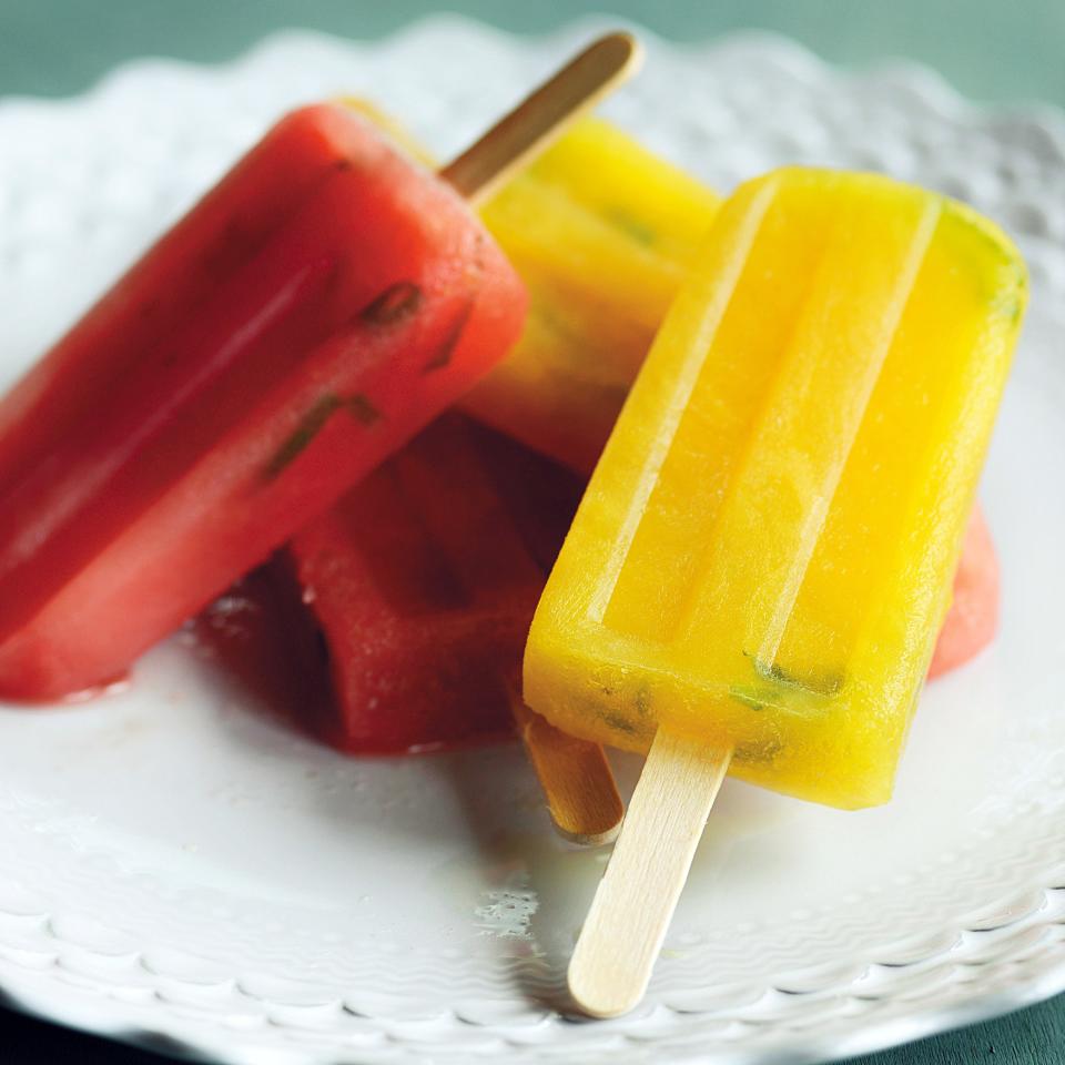 Yellow Watermelon & Mint Pops