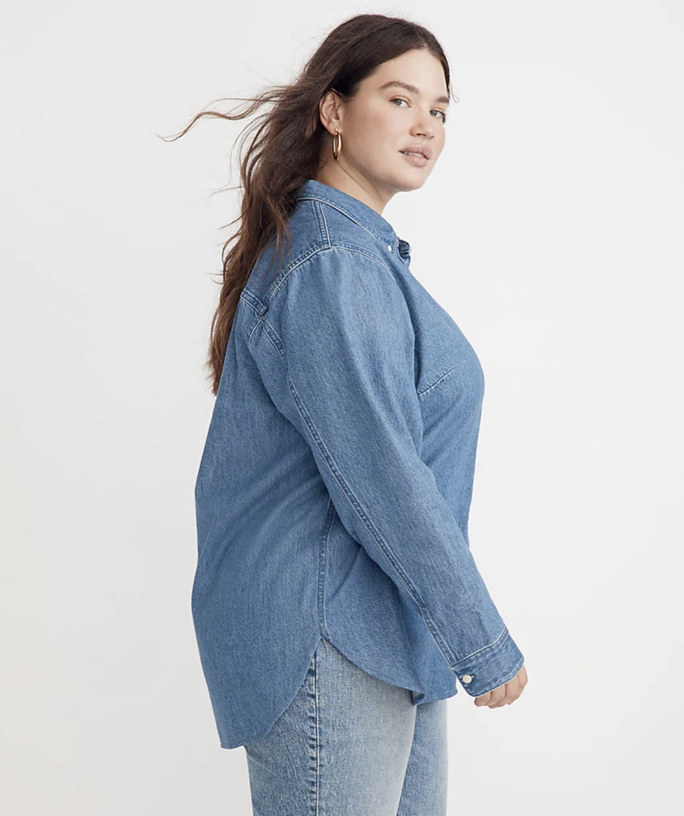 <p><a href="https://go.redirectingat.com?id=74968X1596630&url=https%3A%2F%2Fwww.madewell.com%2Fplus-denim-button-down-collar-oversized-shirt-in-cranover-wash-99106742117.html&sref=https%3A%2F%2Fwww.seventeen.com%2Ffashion%2Fstyle-advice%2Fg22548712%2Fcute-fall-outfits%2F" rel="nofollow noopener" target="_blank" data-ylk="slk:Shop Now;elm:context_link;itc:0;sec:content-canvas" class="link ">Shop Now</a></p><p>Plus Denim Button-Down Collar Oversized Shirt</p><p>$74.99</p><p>madewell.com</p>