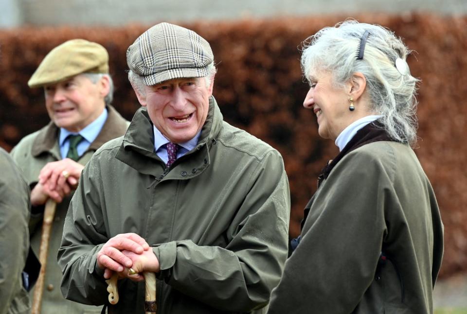 The visit took place less than 24 hours after Buckingham Palace announced that the Duke of York had been stripped of his honorary military roles. ( Kami Thomson/DCT Media/PA Wire)