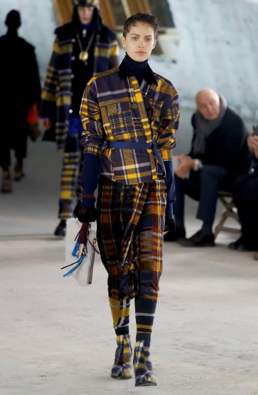 Sacai gave their take on tartan, a dominant winter theme which made an appearance in a slew of collections