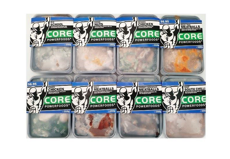 Picture of the Core Powerfoods products that have been pulled from shelves after multiple cases of Salmonella have been identified across Australia. 