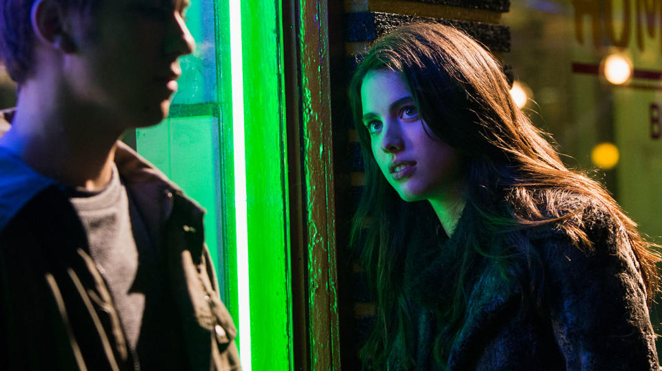 Nat Wolff and Margaret Qualley play deadly loves Light and Mia in ‘Death Note’. (Netflix)