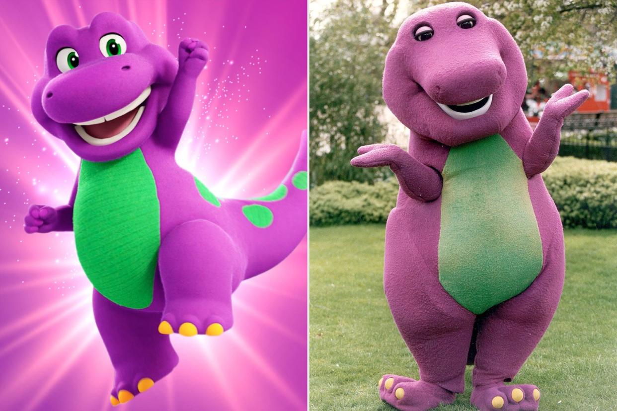 Mattel Announces Barney Franchise Relaunch; Mandatory Credit: Photo by Mark Richards/Daily Mail/Shutterstock (869972a) Barney The Dinosaur The 6ft.pink And Green Star Of American Tv Seen At London Zoo For A Photocall. Barney The Dinosaur The 6ft.pink And Green Star Of American Tv Seen At London Zoo For A Photocall.