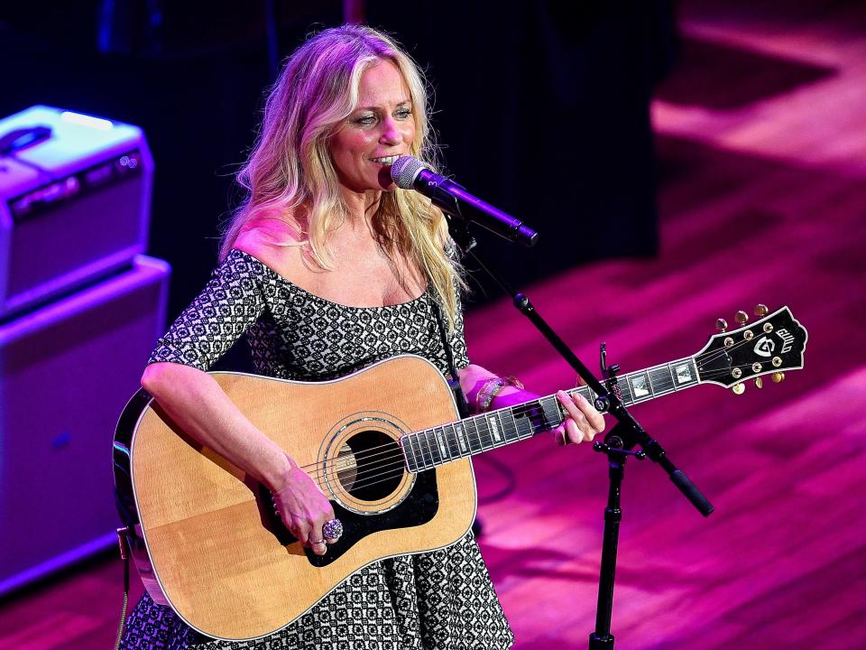 Deana Carter performs "Strawberry Wine" during the NSAI 50 Years of Songs concert at the Ryman Auditorium in Nashville, Tenn., Wednesday, Sept. 20, 2017.