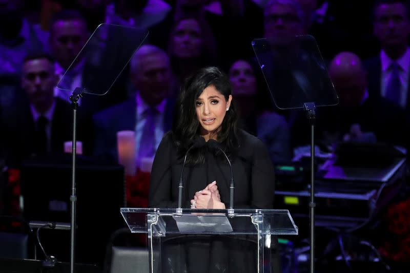 Public memorial for NBA great Kobe Bryant, his daughter Gianna and seven others killed in a helicopter crash on January 26, at the Staples Center in Los Angeles, California