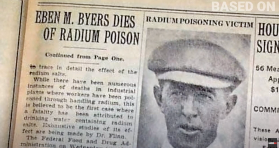 "Eben M. Byers dies of radium poison"