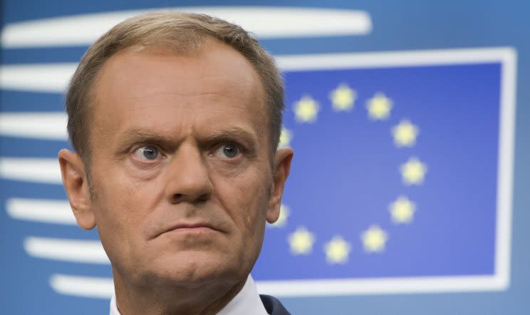 Unimpressed: EU president Donald Tusk (Rex)