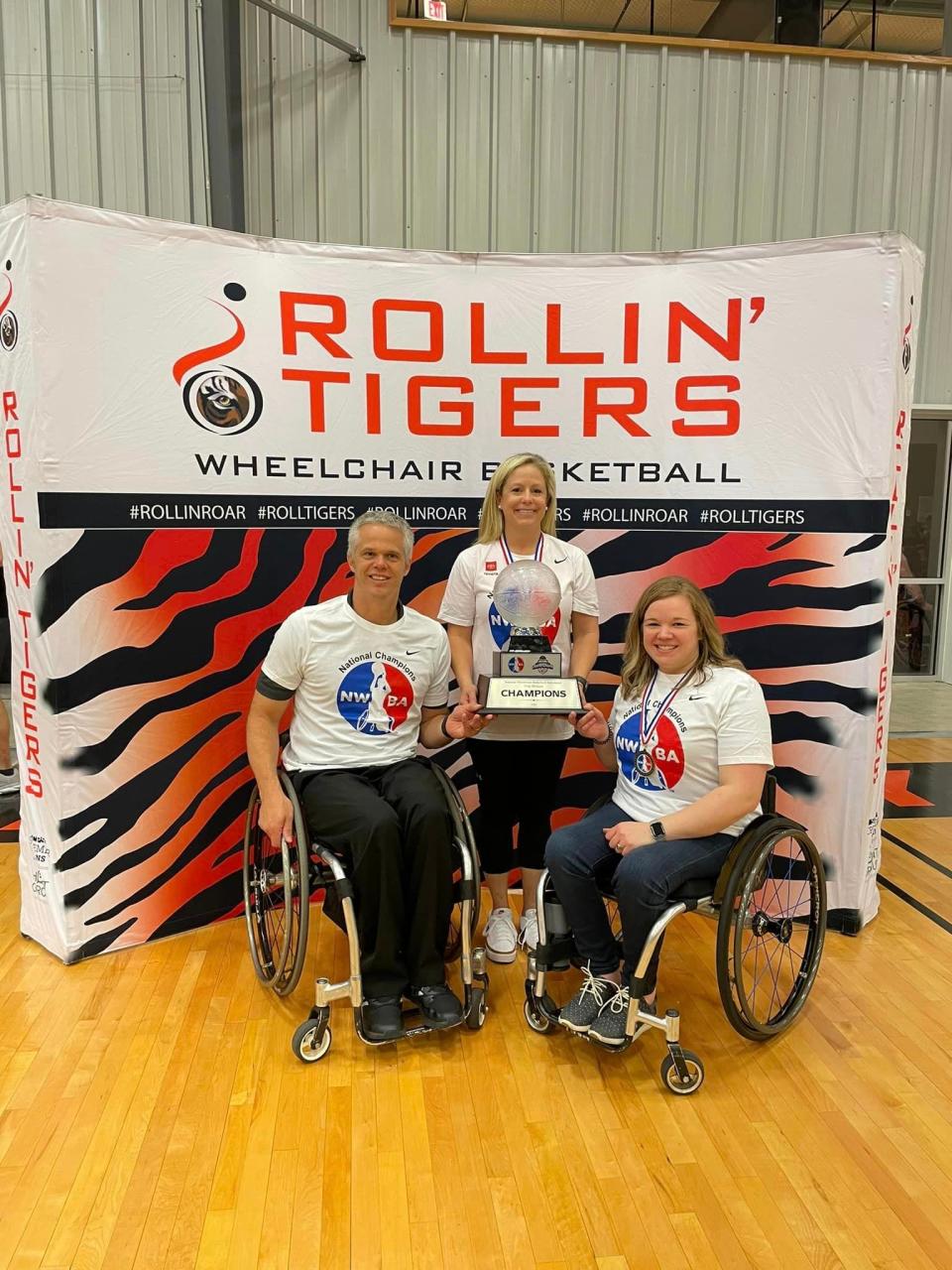 The Roger C. Peace Rollin' Tigers coaches at the NWBA Prep Division National Championship, March 26, 2023