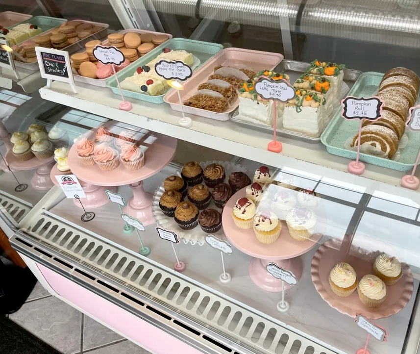 The allure of the bakery counter draws you in at Sprinkle City Bakery & Cafe in North Canton.