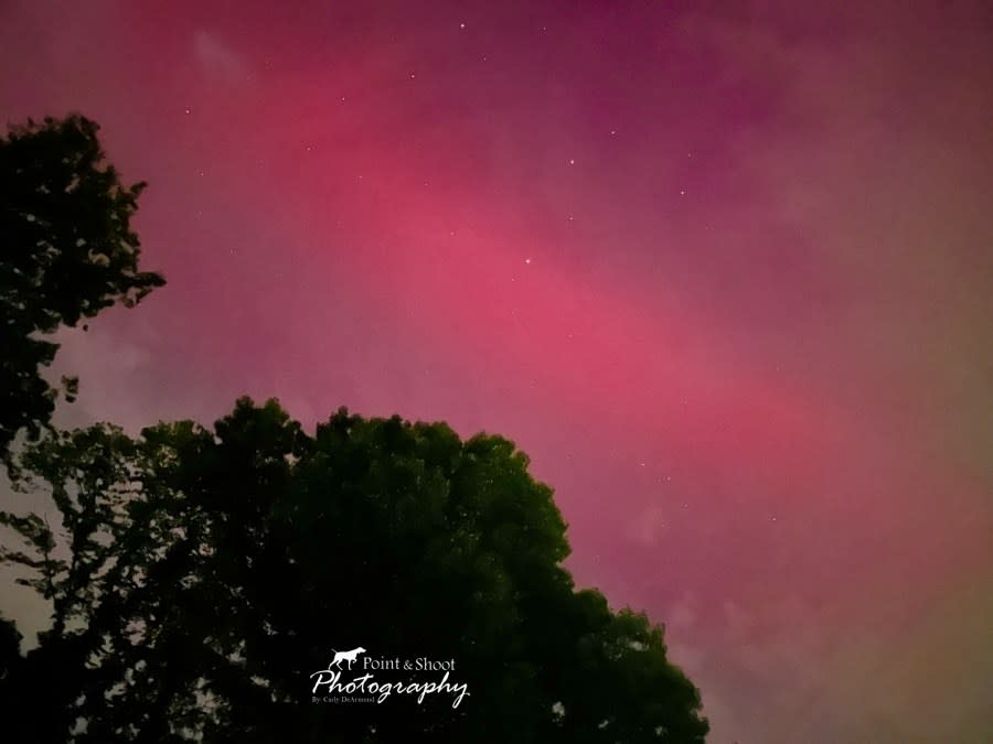 The Northern Lights in Lindale. Photo courtesy of Carly DeArmond.