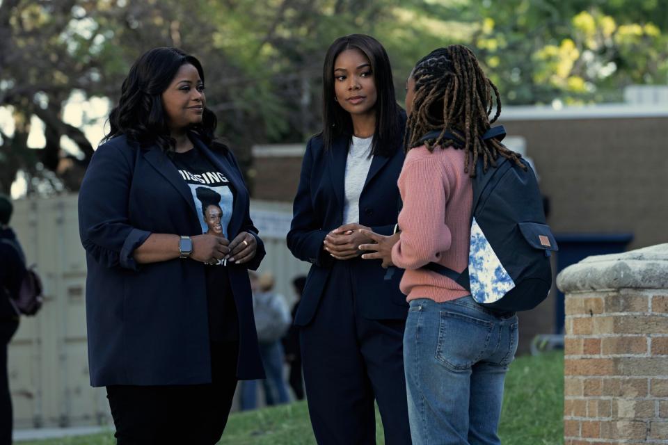 Episode 1. Octavia Spencer and Gabrielle Union in "Truth Be Told," premiering January 20, 2023 on Apple TV+