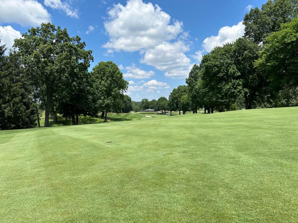 The Monster 16th hole on the South Course at Firestone Country Club.