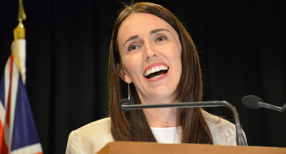 New Zealand Prime Minister Jacinda Ardern at a press conference in January. Source: AAP