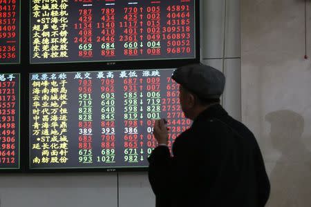 Asian stocks were trending higher in morning trade Thursday