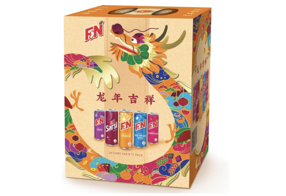 F&N Chinese New Year Festive Mixed Variety Pack, 325 ml, (Pack of 24). (PHOTO: Amazon Singapore)