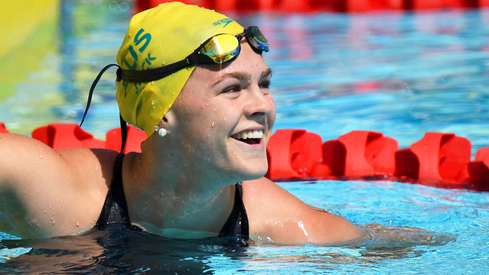 Seen here, Shayna Jack competing in swimming for Australia.