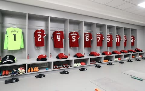 Liverpool changing room - Credit: UEFA