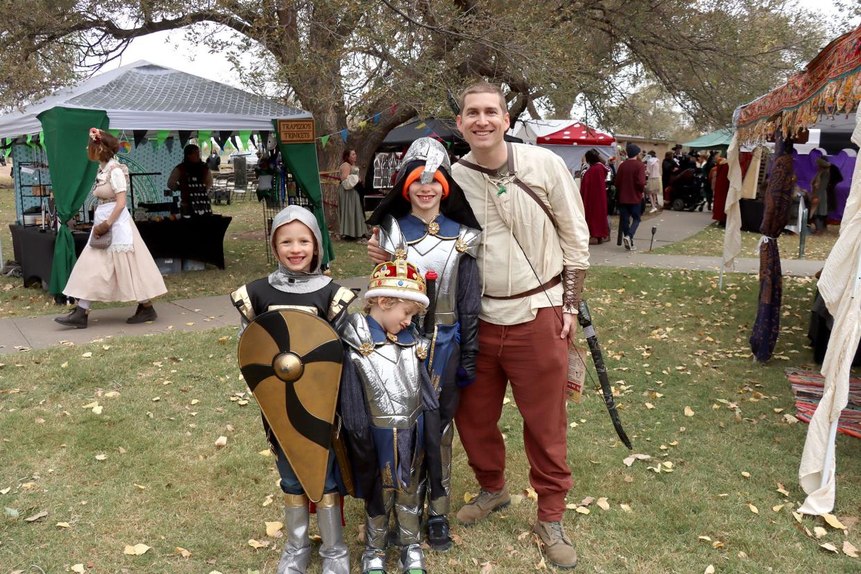 The Schroeders, Josh, Drew, Will and Michael have dressing up for the 2023 Cottonwood Renaissance Faire held at Thompson Park.