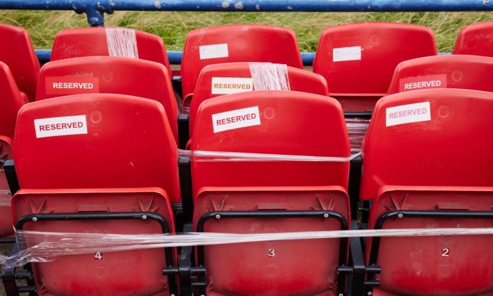 Seats reserved for fans who have bought a piece of the ground’s nostalgia.