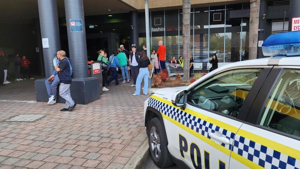 The food court fracas triggered a massive police response. Picture: NewsWire / Brenton Edwards