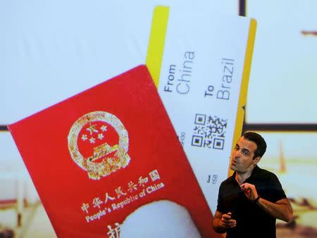 Brazil's Hugo Barra, vice president of international operations for Chinese smartphone maker Xiaomi, attends a news conference in Sao Paulo, Brazil, June 30, 2015. REUTERS/Paulo Whitaker