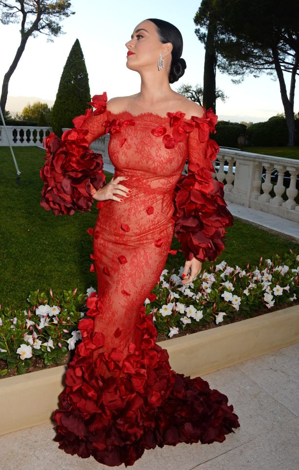 Katy Perry porte une robe Marchesa