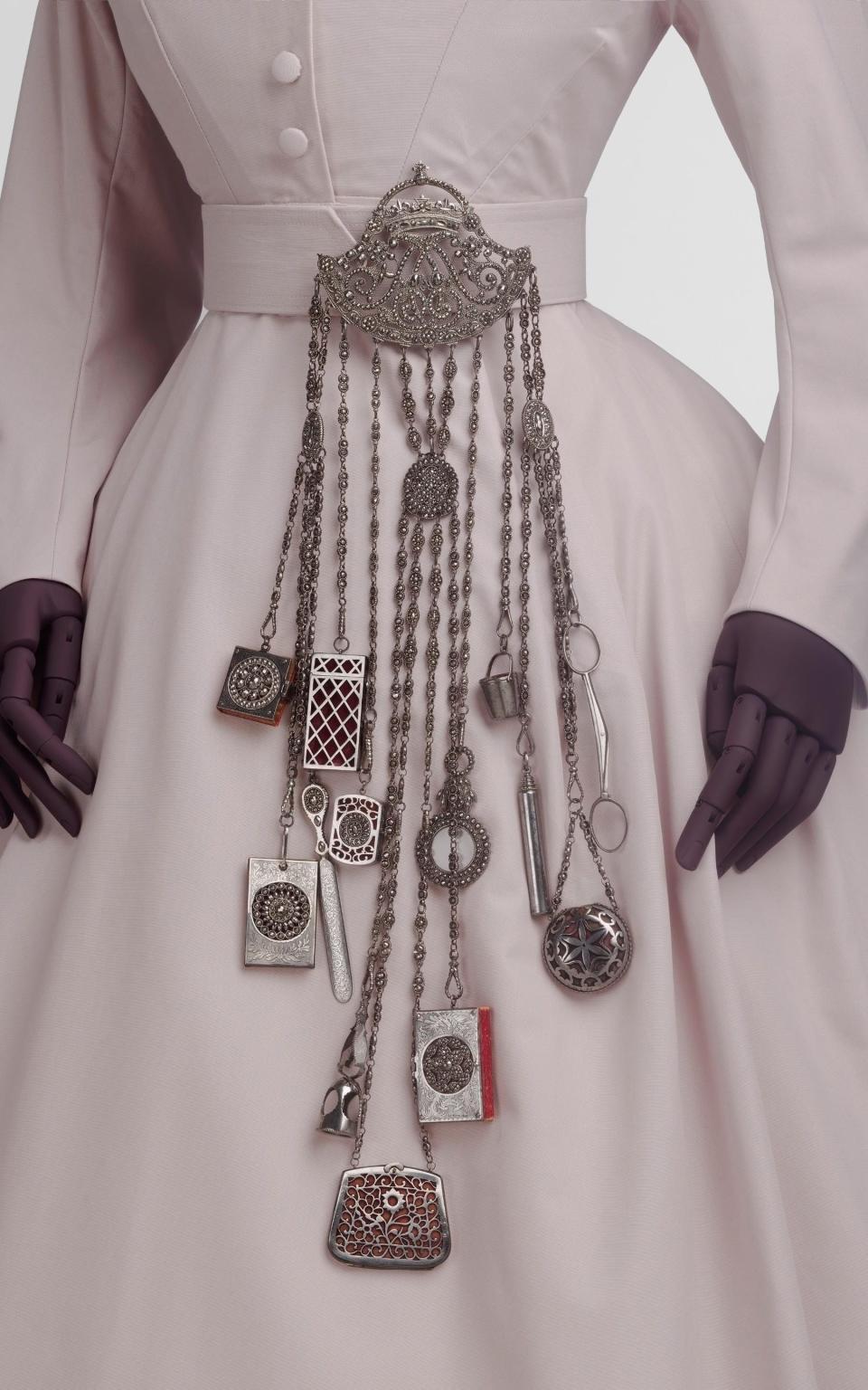 A 19th-century steel chatelaine