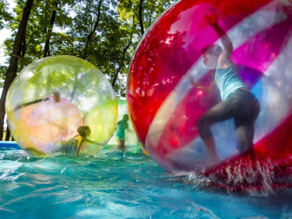 aqua zorbing balls water balloons