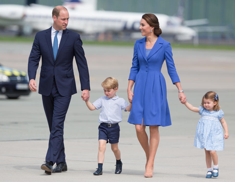 Prince William, Kate Middleton, Prince George, and Princess Charlotte on tour in Germany and Poland in 2017