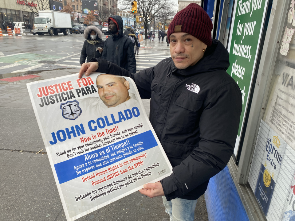 John Collado’s nephew Joshua Lopez has campaigned to have the street where he lived and died renamed John Collado Way (Bevan Hurley / The Independent)