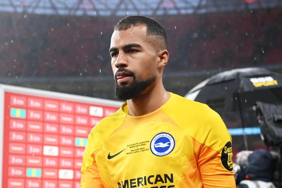 In the frame: Chelsea want Brighton’s Robert Sanchez to compete with Kepa Arrizabalaga (The FA via Getty Images)