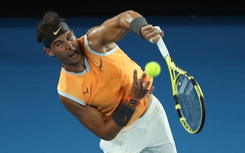 Rafael Nadal showed flashes of his best form as he eased past home favourite Matthew Ebden to reach the Australian Open third round. 