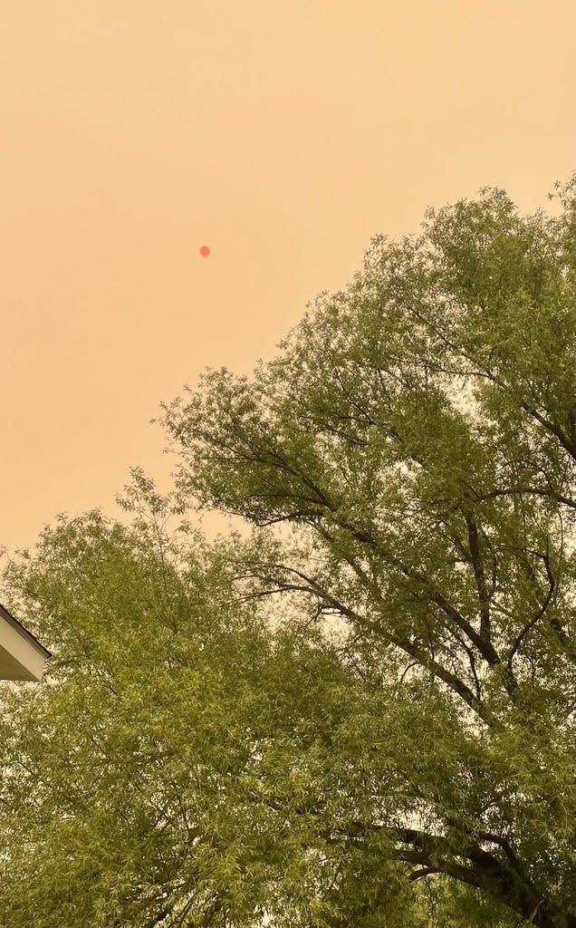 The sky over South Canaan Township in Wayne County took on a yellow glow the morning of Wednesday, June 7, 2023, after numerous wildfires in Canada impacted air quality in the northeast.