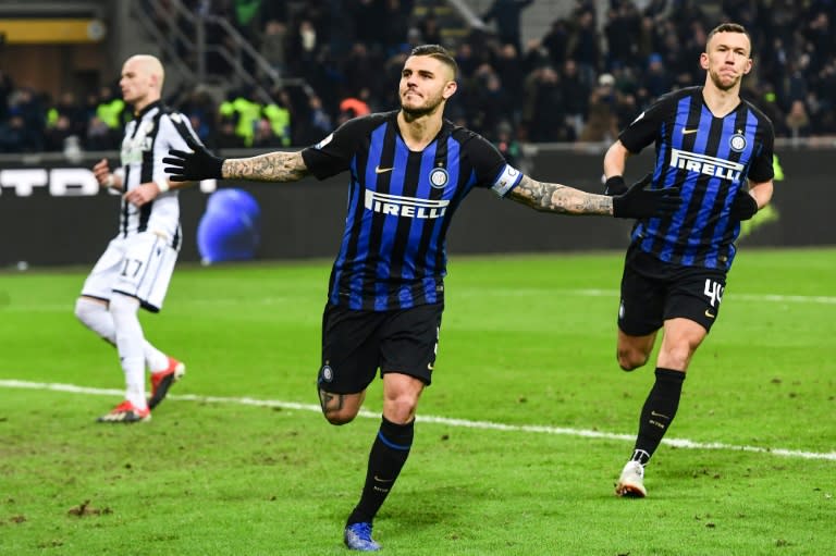 Argentine forward Mauro Icardi scored his 120th goal for Inter Milan